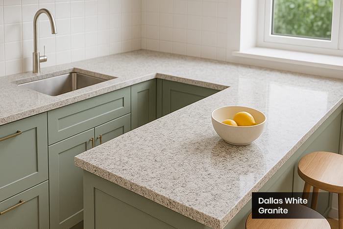 dallas white granite countertop