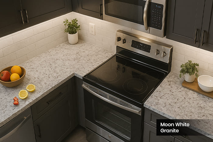 moon white granite countertop